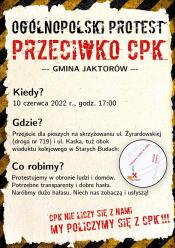 Ogólnopolski protest przeciwko projektom CPK - Jaktorów